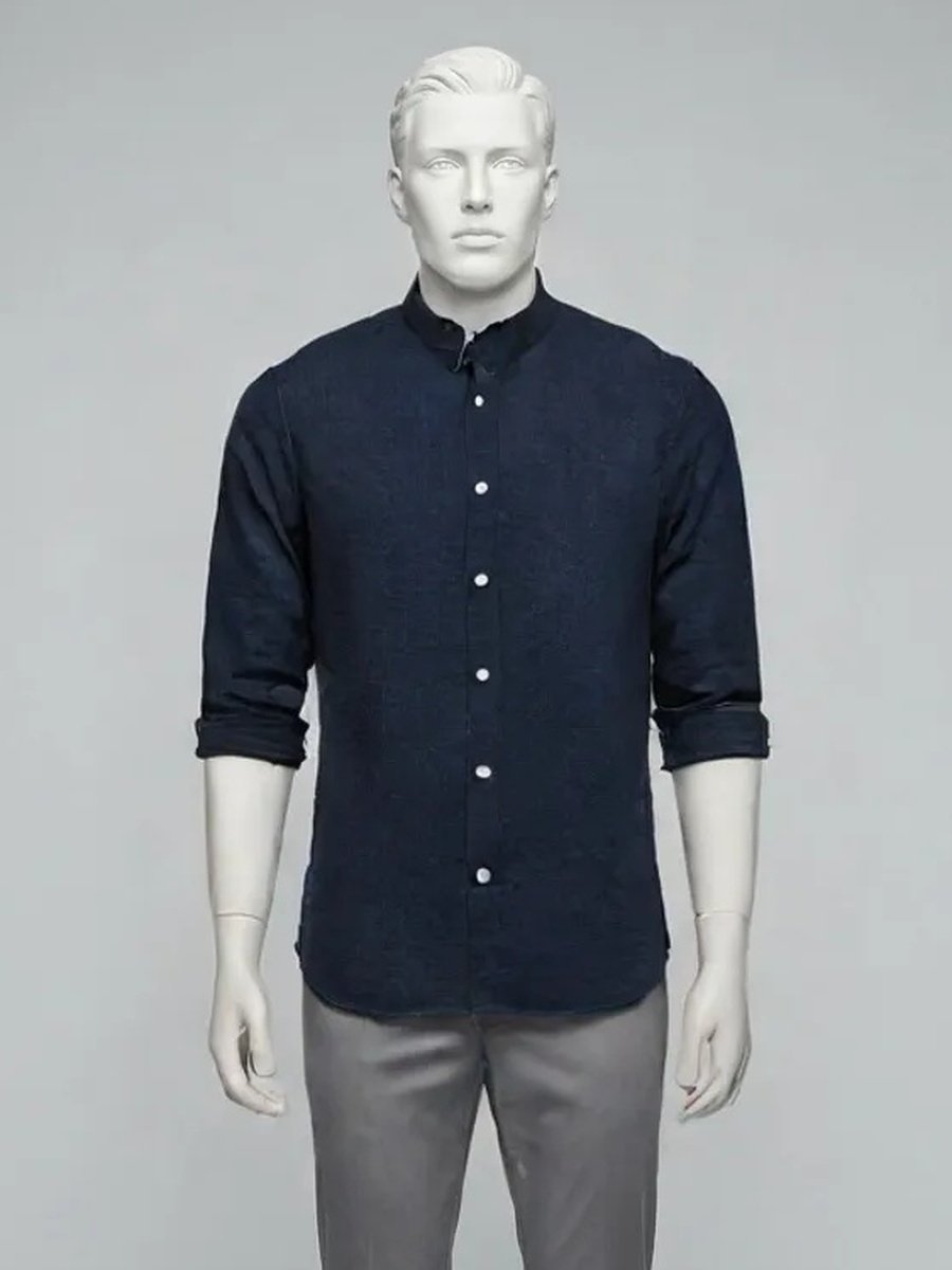 Midnight Charcoal Classic Cotton Shirt — Midnight Charcoal colourway